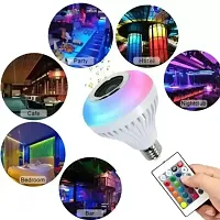 Smart Lighting Music Bulb with Bluetooth Speaker Music Color Changing Bulb DJ Lights with Remote Control Music Dimmable for Home Bedroom Living PACK OF 1-thumb1