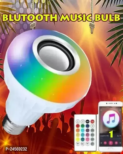 MUSIC LED BULB Color changing LED Music Smart Bulb with Bluetooth Speaker DJ Lights with Remote Control (Multicolor)