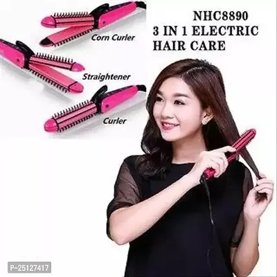 Hair 3 in 1 Styler - Straightener, Curler, and Crimper | 3 in 1 Hair Styler With Keratin  Ceramic plates | Styler Hair With Rotatable cord | One switch To Shift Between Styles-thumb3