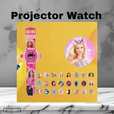 Digital Watch - For Boys 24 images Barbie projector watch for kids, birthday return gift- Multi colors