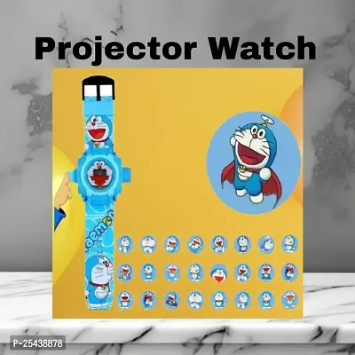 Digital Watch - For Boys 24 images Doremon projector watch for kids, birthday return gift- Multi colors