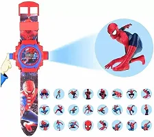 Digital Watch - For Boys 24 images spiderman projector watch for kids, birthday return gift- Multi colors-thumb3