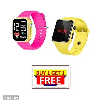 Stylish Looking Digital LED Watch For Unisex (Pack of 2) BUY 1 GET 1 FREE-thumb0