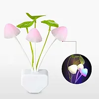 Automatic Sensor Light - Mushroom Light, Color Changing LED Night Light, Sensor Based Auto On/Off in Darkness Night Lamp, Smart Night Bulb with Plug for Bedroom, Home Decoration (Pack of 2)-thumb1