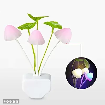 Automatic Sensor Light - Mushroom Light, Color Changing LED Night Light, Sensor Based Auto On/Off in Darkness Night Lamp, Smart Night Bulb with Plug for Bedroom, Home Decoration (Pack of 2)-thumb2