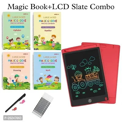 Writing Tablet and Childrens Magic Book Combo Writing Pad and Childrens Magic Book Multicolour