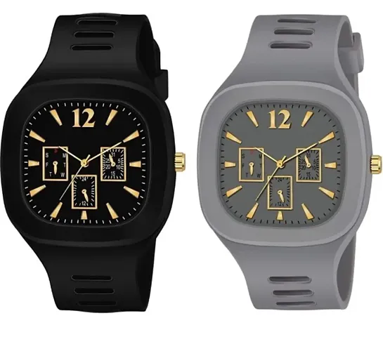 Mens Case Material Rubber Band Material Rubber Case Shape Square Stylist Watch