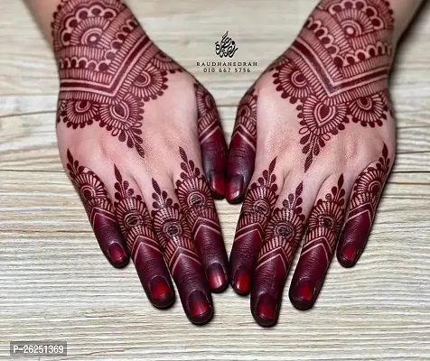 Amina Henna Instant Tatto Red Outline Mehndi / No Chemicals Dyes - Color Paste C (1 Box) Natural Mehendi-thumb4