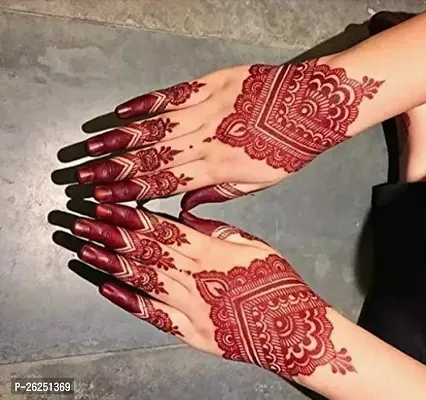 Amina Henna Instant Tatto Red Outline Mehndi / No Chemicals Dyes - Color Paste C (1 Box) Natural Mehendi-thumb5