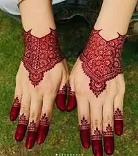 Amina Mehndi Cones And Women Stylish Mehndi (Pack of 12 in 1 Box) Red Colour-thumb1