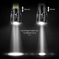 Mini Rechargeable Pocket Torch Light Zoom COB USB Charging Led Water Proof DP Torch (Black, 9 cm, Rechargeable) (pack of 1)-thumb2