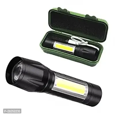 Mini Rechargeable Pocket Light Zoom COB USB Charging Led Water Proof DP Torch (Black, 9 cm, Rechargeable)Flash Lights Pack of 1