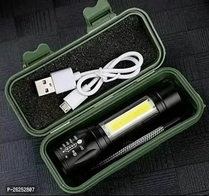 Led Flashlight Rechargeable USB Mini Torch Light, Ultra Brightest Small Flash Light Handheld Pocket Compact Portable Tiny Lamp with COB Side Lantern, High Powered Tactical Travel Flashlights 1 Pack-thumb0