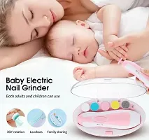 New Baby Nail File Electric || Baby Nail Trimmer with 6 Grinding Heads Safe for Newborn Baby Baby Nail Clippers with Light || Electric Baby Nail Trimmer-thumb2