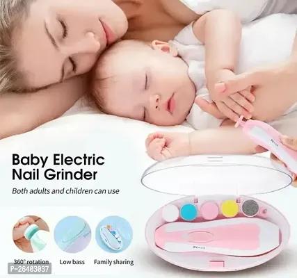 New Baby Nail File Electric || Baby Nail Trimmer with 6 Grinding Heads Safe for Newborn Baby Baby Nail Clippers with Light || Electric Baby Nail Trimmer-thumb3