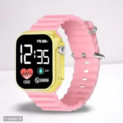 Classy Pink Silicone Digital Watch Pack Of 1-thumb0