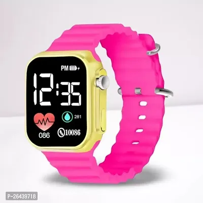 Classy Pink Silicone Digital Watch Pack Of 1-thumb0