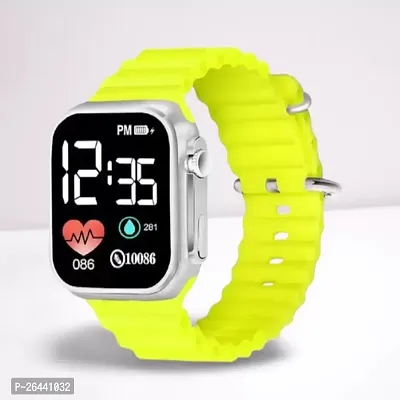 Classy Yellow Silicone Digital Watch Pack Of 1