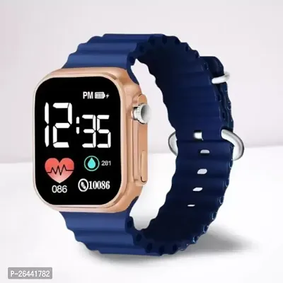 Classy Blue Silicone Digital Watch Pack Of 1