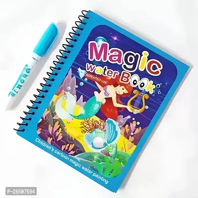 Magic Water Coloring Doodle Book  Magic Pen Reusable Magic Water Quick Dry Book Water Coloring Book Doodle with Magic Pen Painting Board for Children Education Drawing Pad (1)