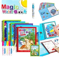 Magic Water Coloring Doodle Book  Magic Pen Reusable Magic Water Quick Dry Book Water Coloring Book Doodle with Magic Pen Painting Board for Children Education Drawing Pad (1)-thumb1