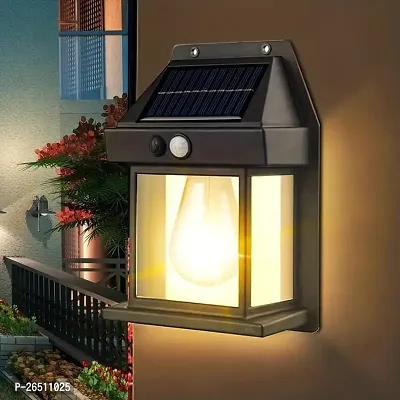 Wireless Motion Sensor Solar Interection Wall Lamp | Sconce Waterproof Wall Lantern | Garden Villa Small Night Lamp Lighting