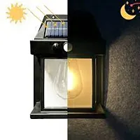 Wireless Motion Sensor Solar Interection Wall Lamp | Sconce Waterproof Wall Lantern | Garden Villa Small Night Lamp Lighting-thumb1