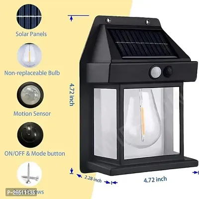 Solar Wall Lights Outdoor, Wireless Dusk to Dawn Porch Lights Fixture Solar Wall Lantern with 3 Modes  Motion Sensor, Waterproof Exterior Lighting for Office Home Garden Balcony-thumb3