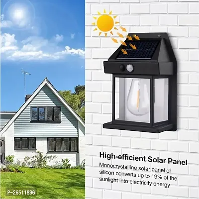 Best Quality Solar Wall Bulb Lights Outdoor 3 Modes  Motion Sensor Waterproof Clear Panel Solar Light Set-thumb0