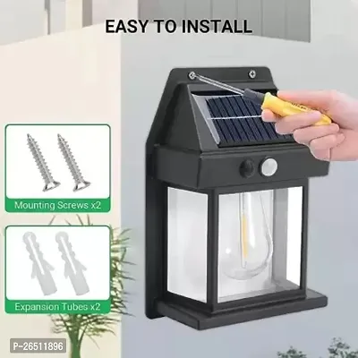 Best Quality Solar Wall Bulb Lights Outdoor 3 Modes  Motion Sensor Waterproof Clear Panel Solar Light Set-thumb2