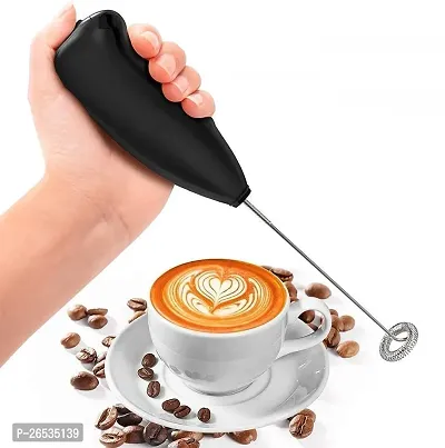 Mini Coffee Milk Egg Beater Electric Foam Hand Blender Mixer Classic Sleek Design Froth Whisker Latte Maker for Milk,Coffee, Beater,Juice,Cafe Latte,Cappuccino (Multi)-thumb0