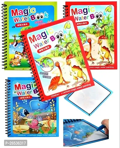(Pack Of 4)Children's Magic Water Book which color the painting with water