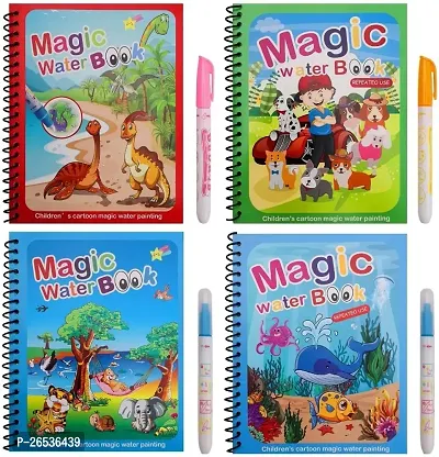 (Pack Of 4)Childrens Magic Water Book Childrens book Drawing Book For Childrens-thumb0