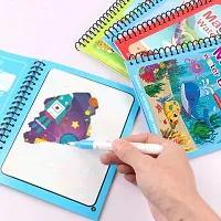 Kids Magic Water Coloring Books Unlimited Fun with Drawing Reusable Water-Reveal Activity Pad, Chunky-Size Water Pen for Kids - Random Design [1 Books|1 pens]-thumb3