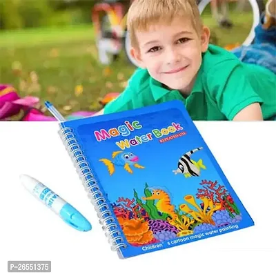 Reusable Magic Water Quick Dry Book Water Coloring Book Doodle with Magic Pen Painting Board for Kids (Pack of 1)