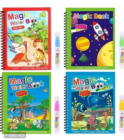 Childrens magic water book for your children which color the painting with water (Pack of 4)-thumb0