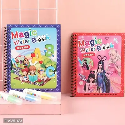 Childrens Magic Water Book which color the painting with water (Pack of 2)-thumb0