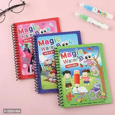 Childrens Magic Water Book which color the painting with water (Pack of 3)