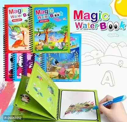 Water Magic Book, Magic Doodle Pen, Coloring Doodle Drawing Board Games for Kids, Educational Toy for Growing Kids (Any one Book)-thumb0