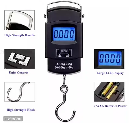 Buy Electronic Portable Fishing Hook Type Digital LED Screen Luggage Weighing  Scale, 50 kg (Pack of 1) Online In India At Discounted Prices