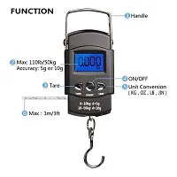 Electronic Portable Fishing Hook Type Digital LED Screen Luggage Weighing Scale, 50 kg (Pack of 1)-thumb1