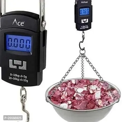 Portable Hanging Electronic Weighing Scale | Digital Luggage Weighing Scale, weight machine for Home kitchen Digital weighing hook scale, Kitchen weighing scale kitchen