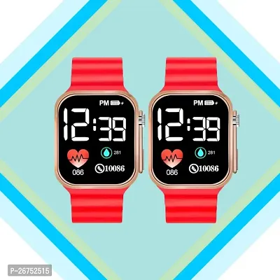 TRENDING Multicolor LED Square Digital watch 2 Of Combo Digital Watch For Boys  Girls.-thumb0