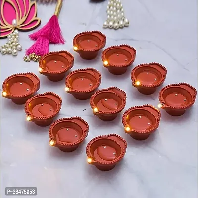 Water Sensor Led Diya Set of 12 Piece-thumb0