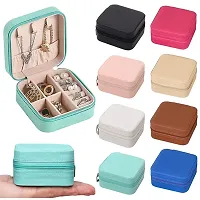 PU Leather Zipper Portable Storage Box Case-thumb2