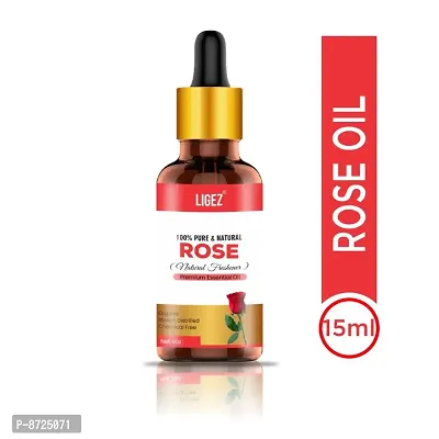 Ligez Rose Essential Oil For Anti Stress, Skin Glow, Aromatheraphy (15 ml)