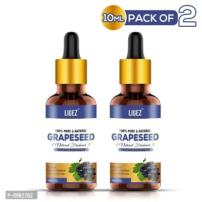 Ligez Grapeseed Oil Cold Pressed For Skin, Hair Nail Care 10 ml- (Pack of 2)-thumb0