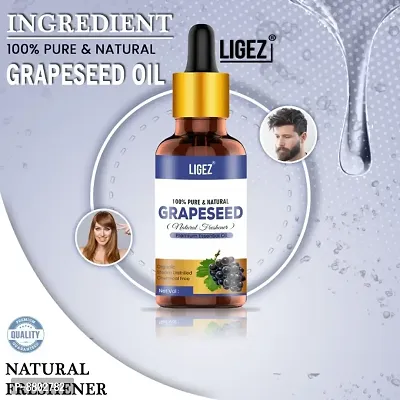 Ligez Grapeseed Oil Cold Pressed For Skin, Hair Nail Care 10 ml- (Pack of 2)-thumb2