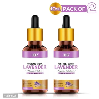 Ligez Lavender Essential Oil (For Aromatheraphy  Massage- (10 ml- (Pack of 2)-thumb0