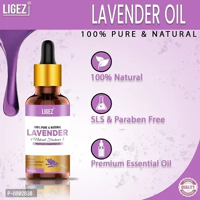 Ligez Lavender Essential Oil (For Aromatheraphy  Massage- (10 ml- (Pack of 2)-thumb4